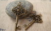 Accessories - 10 Pcs Of Antique Bronze Skeleton Key Charms 18x39mm A168