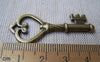 Accessories - 10 Pcs Of Antique Bronze Skeleton Key Charms Pendants 18x45mm A175
