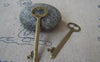 Accessories - 10 Pcs Of Antique Bronze Skeleton Key Pendants Charms 16x53mm A176