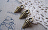 Accessories - 10 Pcs Of Antique Bronze Spike Charms With Hole 9x19mm A4830