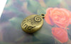 Letters & Numbers - 10 pcs Antique Bronze Be Kind Spiral Oval Charms Double Sided  A5968
