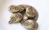 Letters & Numbers - 10 pcs Antique Bronze Be Yourself Spiral Oval Charms Double Sided A2310