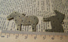 Accessories - 10 Pcs Of Antique Bronze Star Horse Pendants Charms   34x42mm  A460