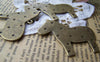 Accessories - 10 Pcs Of Antique Bronze Star Horse Pendants Charms   34x42mm  A460