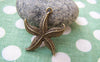Accessories - 10 Pcs Of Antique Bronze Starfish Charms  23mm A3406