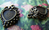 Accessories - 10 Pcs Of Antique Bronze Strawberry Base Setting Match 10x10mm Heart Cameo A3223