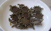 Accessories - 10 Pcs Of Antique Bronze Sunflower Pendants Match 9.5mm Cabochon A4371