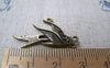 Accessories - 10 Pcs Of Antique Bronze Swallow Bird Dove Charms Two Loops  18x30mm A281