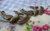 Accessories - 10 Pcs Of Antique Bronze Swallow Bird Dove Connectors Charms 19x33mm A240