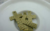 Accessories - 10 Pcs Of Antique Bronze Textured Cross Charms Pendants 19x31mm  A5981