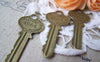 Keys & Locks - 10 pcs Antique Bronze 1964 Key Charms Pendants A190