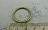 Accessories - 10 Pcs Of Antique Bronze Textured Round Circle Rings 30mm A5935