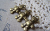 Accessories - 10 Pcs Of Antique Bronze Toy Bear Charms 15x25mm A4969