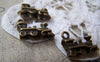 Accessories - 10 Pcs Of Antique Bronze Train Head Charms 17mm A935