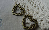 Accessories - 10 Pcs Of Antique Bronze Twisted Edge Heart Pendants Charms  20x21mm A5489