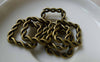 Accessories - 10 Pcs Of Antique Bronze Twisted Frame Square Charms 20x20mm A5500