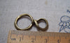 Accessories - 10 Pcs Of Antique Bronze Twisted Ring Charms 16x31mm A2468