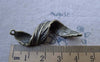 Accessories - 10 Pcs Of Antique Bronze Twisted Tree Leaf Charms Pendants  14x44mm A7666