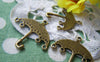 Accessories - 10 Pcs Of Antique Bronze Umbrella Chandelier Pendants Charms 25x25mm A1417