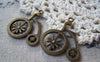 Accessories - 10 Pcs Of Antique Bronze Vintage Style Bicycle Pendants Charms 26x27mm A5052