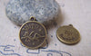 Accessories - 10 Pcs Of Antique Bronze Virgo The Virgin Constellation Round Charms Pendants 18mm A1933