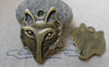 Accessories - 10 Pcs Of Antique Bronze Wolf Pendants Charms 25x32mm A5869