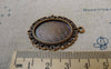 Accessories - 10 Pcs Of Antique Copper Oval Cameo Base Pendants Match 18x25mm Cabochon A5634