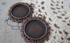 Accessories - 10 Pcs Of Antique Copper Round Cameo Base Settings Match 20mm Cameo A4492