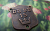 Accessories - 10 Pcs Of Antique Copper Three Hole Embossed Crown Connector Charms 22x25mm A582