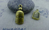 Accessories - 10 Pcs Of Antique Gold Alcohol Wine Bottle Charms Pendants 10x23mm A1368
