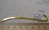 Accessories - 10 Pcs Of Antique Gold Blank Hook Bookmarks 14x87mm Double Sided A6849