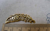 Accessories - 10 Pcs Of Antique Gold Filigree Feather Wing Charms 12x36mm A7365