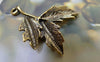 Accessories - 10 Pcs Of Antique Gold Three Leaf Branch Charms 27x35mm A7392