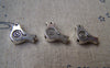 Accessories - 10 Pcs Of Antique Silver 3D Bird Spiral Spacer Beads Charms 10x15mm A4074
