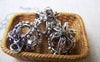 Accessories - 10 Pcs Of Antique Silver 3D Crown Charms 12x13mm A1361
