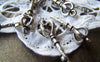 Accessories - 10 Pcs Of Antique Silver 3D Crown Key Charms 8.5x25mm A1238