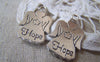 Accessories - 10 Pcs Of Antique Silver Angel Hope Charms 16x26mm A1316