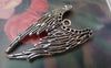 Accessories - 10 Pcs Of Antique Silver Angel Wings Charms Pendants 39mm A7459