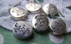 Accessories - 10 Pcs Of Antique Silver Bamboo Oval Rondelle Beads  Double Sided 11x12mm A1113