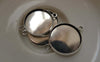 Accessories - 10 Pcs Of Antique Silver Base Settings Connnector Match 20mm Cabochon A7507