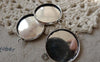 Accessories - 10 Pcs Of Antique Silver Base Settings Connnector Match 20mm Cabochon A7507