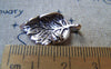 Accessories - 10 Pcs Of Antique Silver Beetle On Leaf Charms Pendants 13x24mm A3464