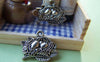 Accessories - 10 Pcs Of Antique Silver Bird Eggs In The Nest Charms 16x19mm A808