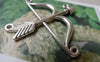 Accessories - 10 Pcs Of Antique Silver Bow And Arrow Connectors Charms Pendants 46x47mm A7077