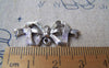 Accessories - 10 Pcs Of  Antique Silver Bow Tie Knot Charms 15x30mm A2349
