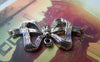 Accessories - 10 Pcs Of  Antique Silver Bow Tie Knot Charms 15x30mm A2349