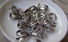 Accessories - 10 Pcs Of  Antique Silver BowTie Bow Knot Charms 18x29mm A794