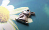 Accessories - 10 Pcs Of Antique Silver Carrot Rabbit Charms 9x13mm A1175