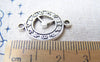 Accessories - 10 Pcs Of Antique Silver Clock Connector Charms 18x25mm A2893