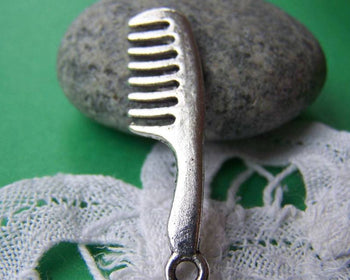 Accessories - 10 Pcs Of Antique Silver  Comb Charms 10x39mm A870